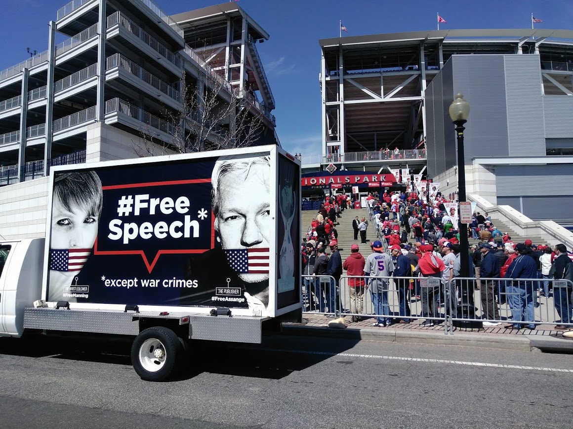 mobile billboard advertising trucks in Washington DC, Capitol Hill, Capital One Arena