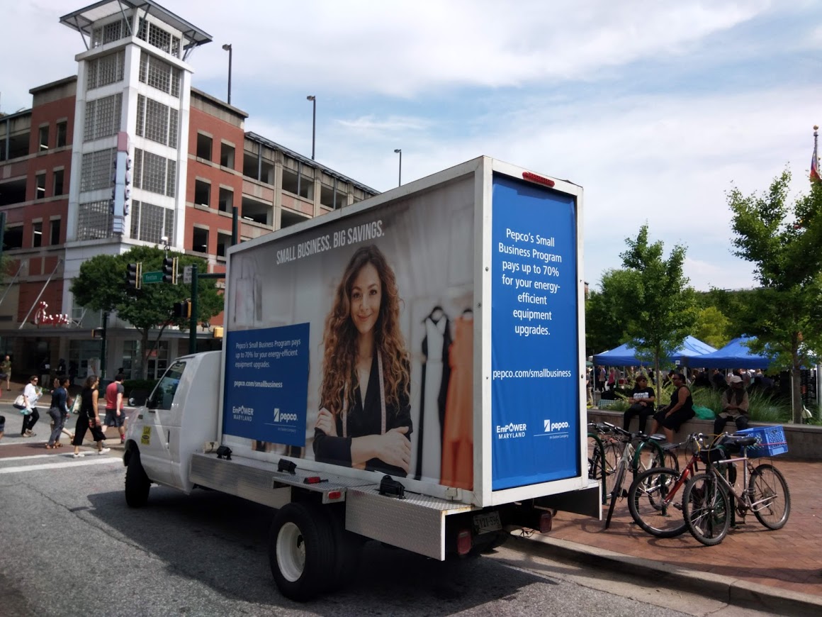 mobile billboard truck advertising in Montgomery Couny Maryland,Rockville, Silver Spring, Gaithersburg